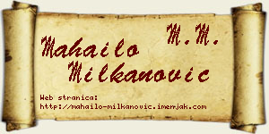 Mahailo Milkanović vizit kartica